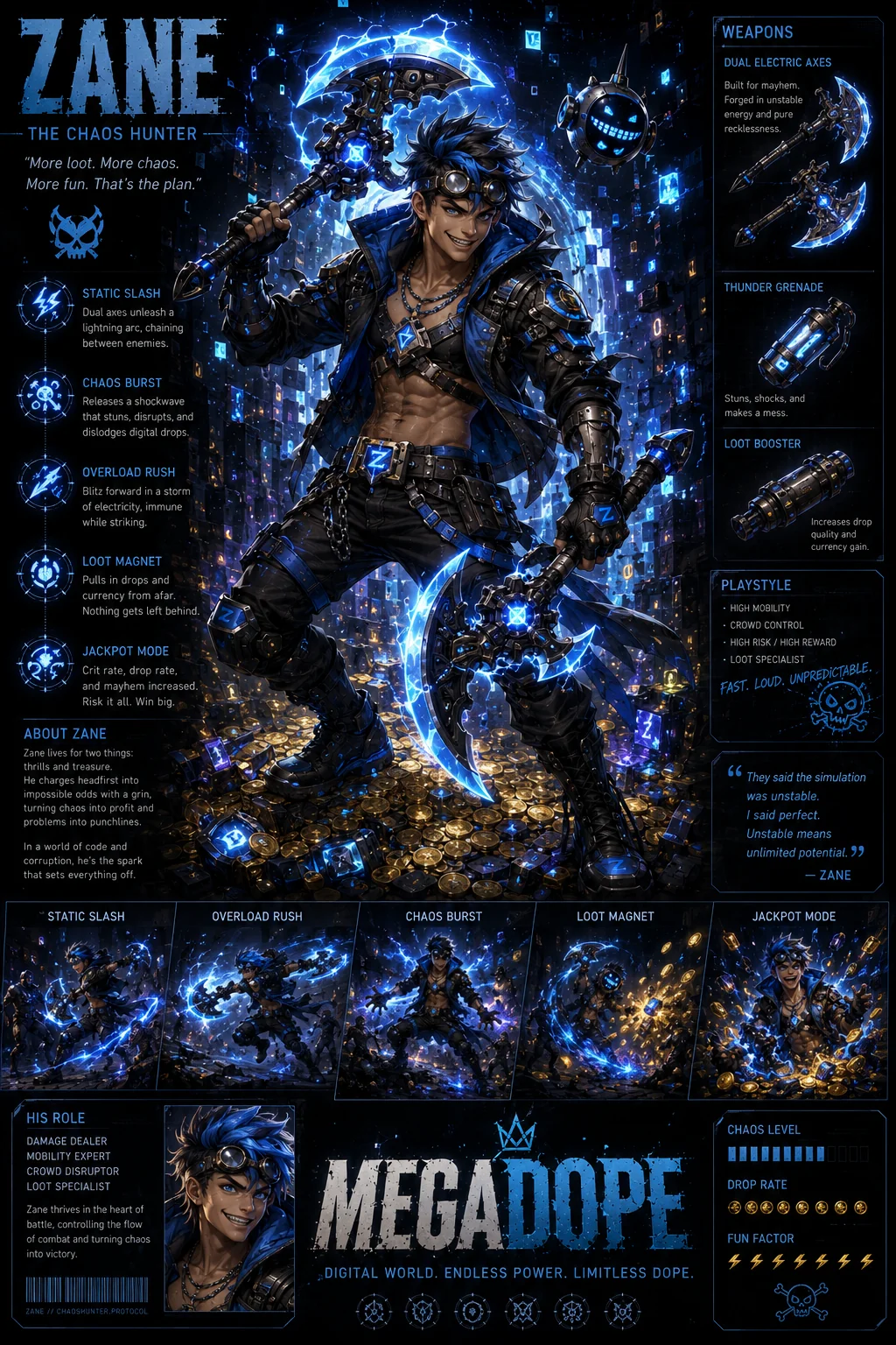 Zane character artwork